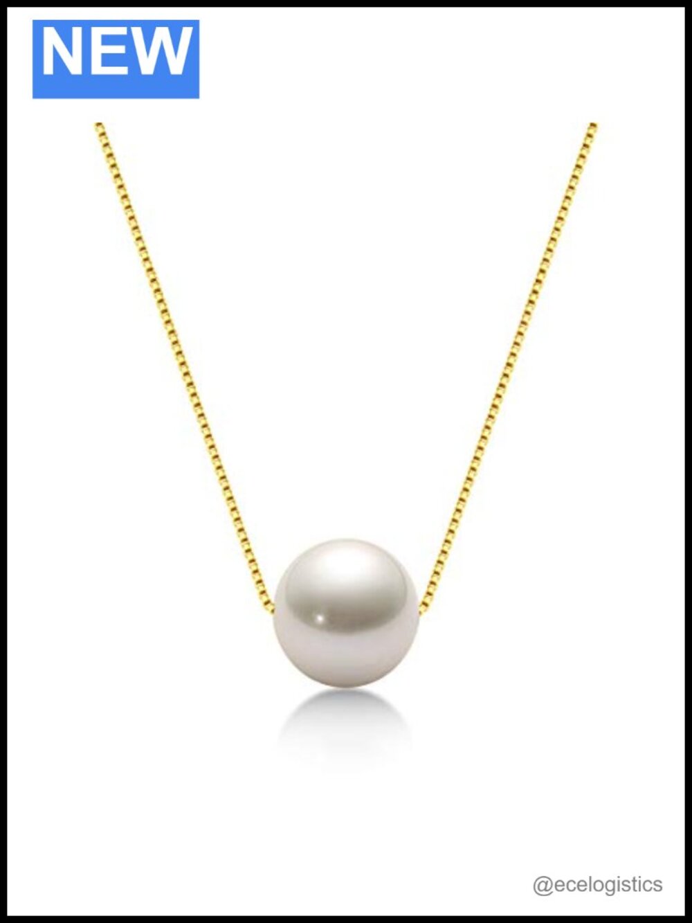 Sterling Silver Freshwater Pearl Pendant Necklace 18in Box Chain